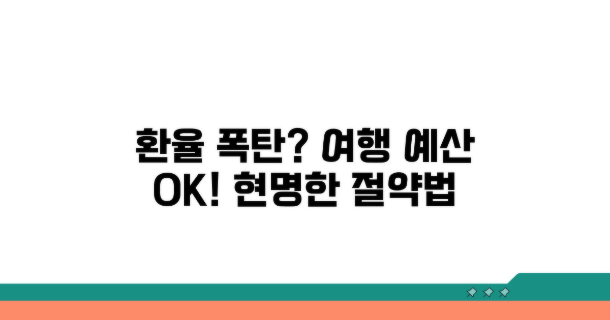환율 변동, 여행 예산 지키는 법