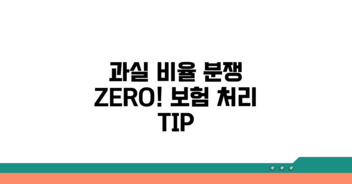 보험 처리와 과실 비율 분쟁 대처법
