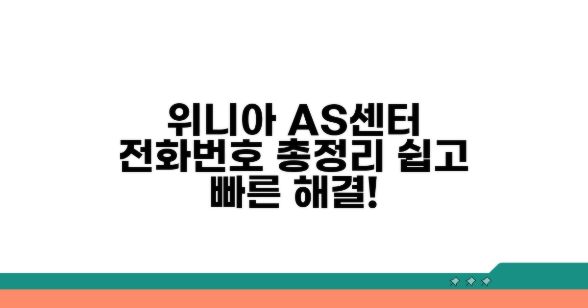 위니아 AS센터 전화번호 총정리