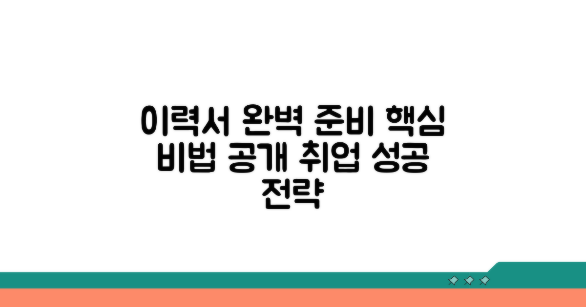 이력서 작성, 이렇게 준비하세요