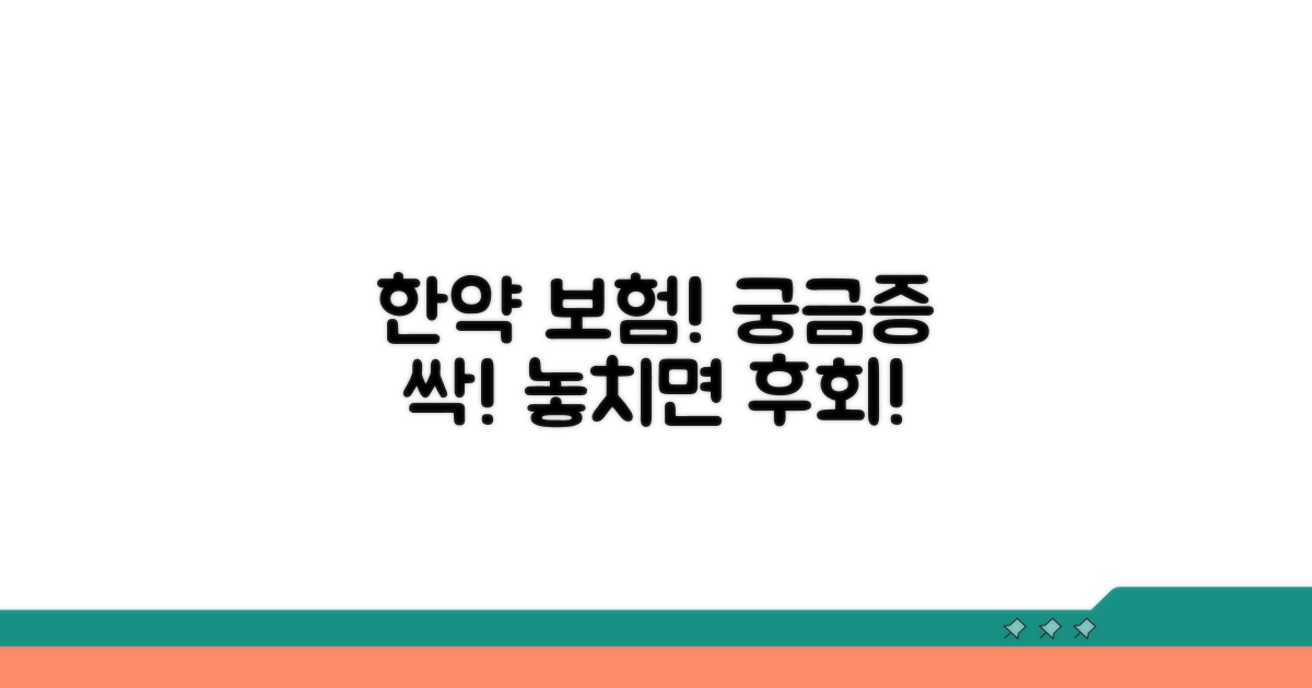 궁금증 해결! 한약 보험 정보