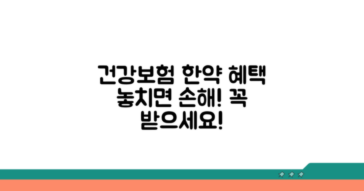 건강보험 적용 한약제제 혜택