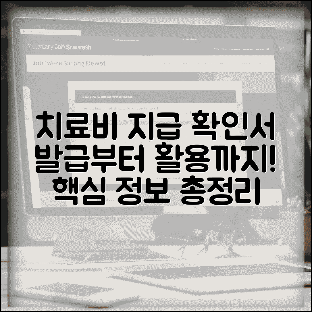 치료비 지급확인서 발급 | 치료비 지급 확인서 신청 및 활용법