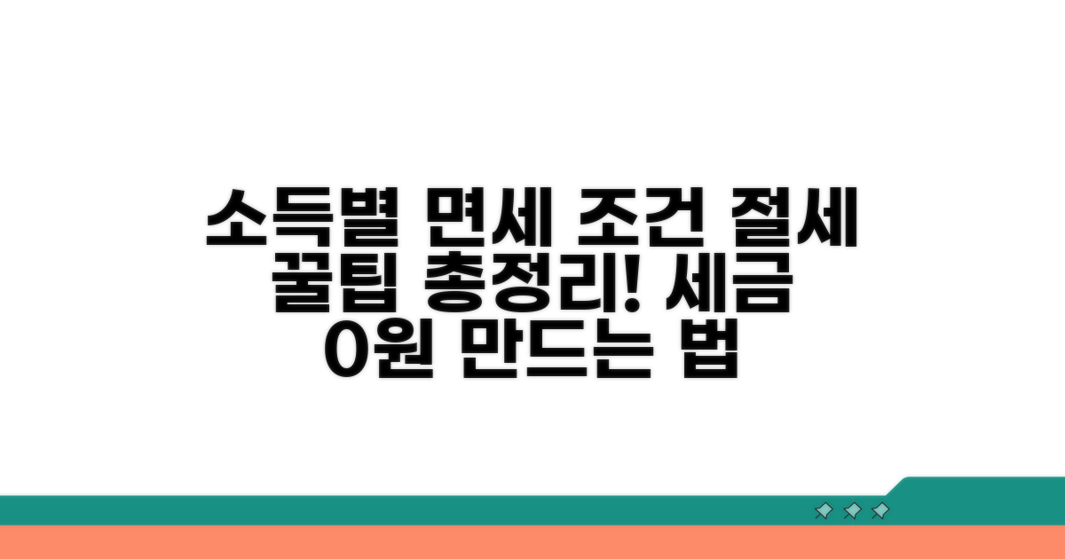 소득별 세금 면제 조건 비교 분석