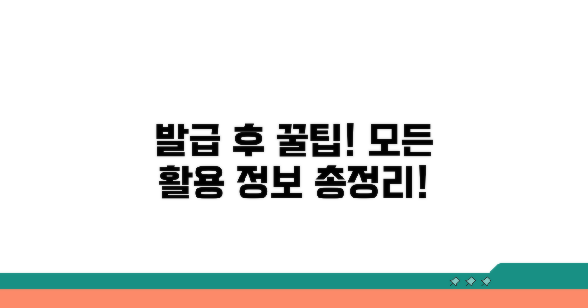 발급 후 활용 정보 총정리