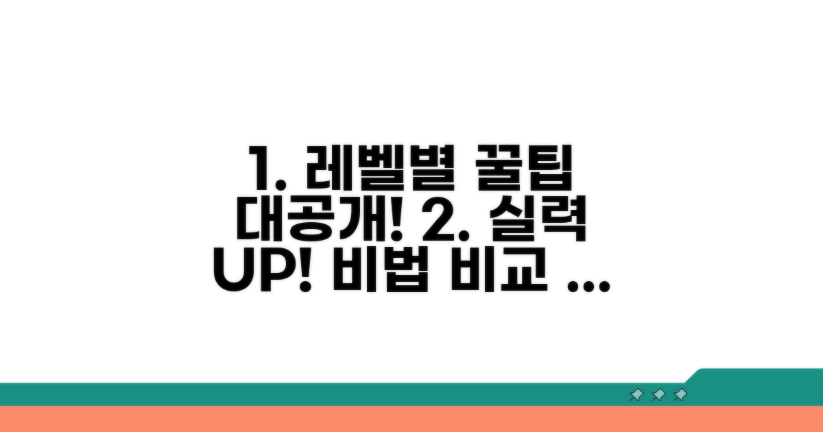 등급별 실력 향상 전략 비교