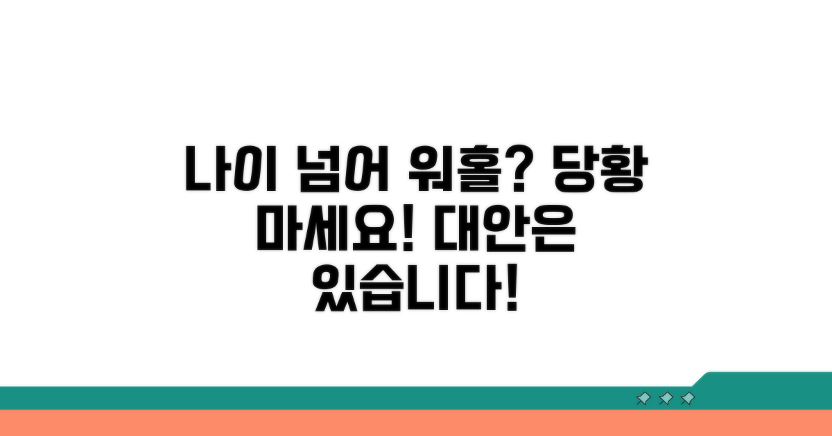 워홀 나이 제한 넘으면 어떻게?