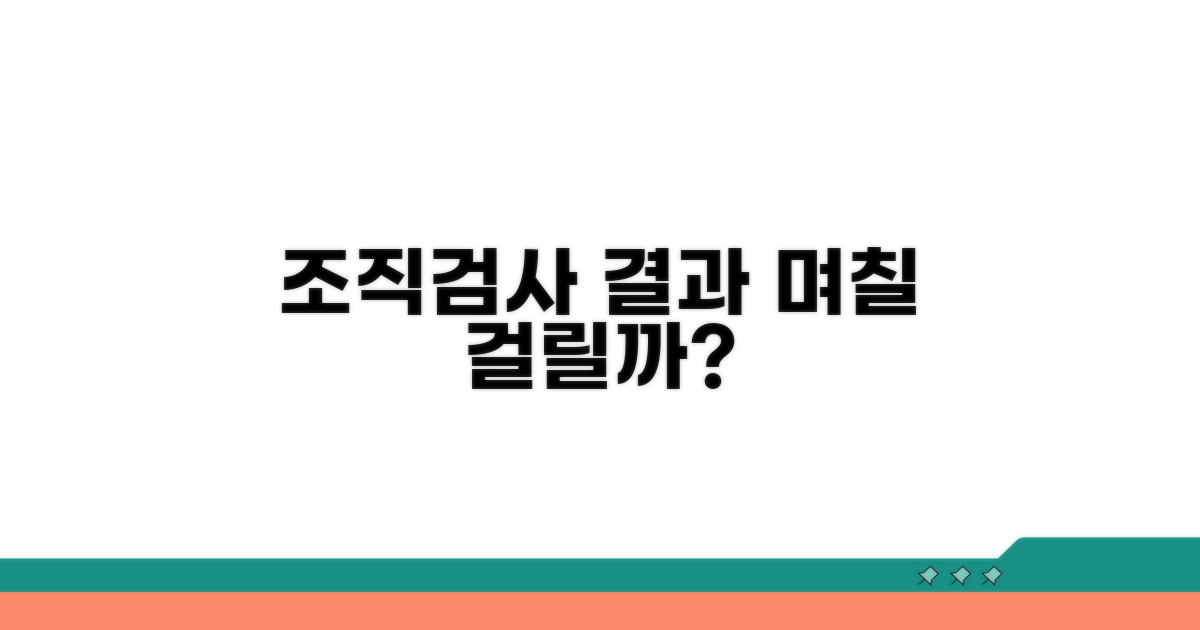 조직검사 결과, 며칠이면 나올까?