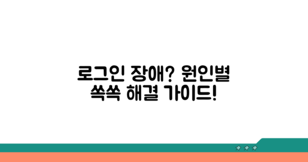로그인 장애 원인별 해결책