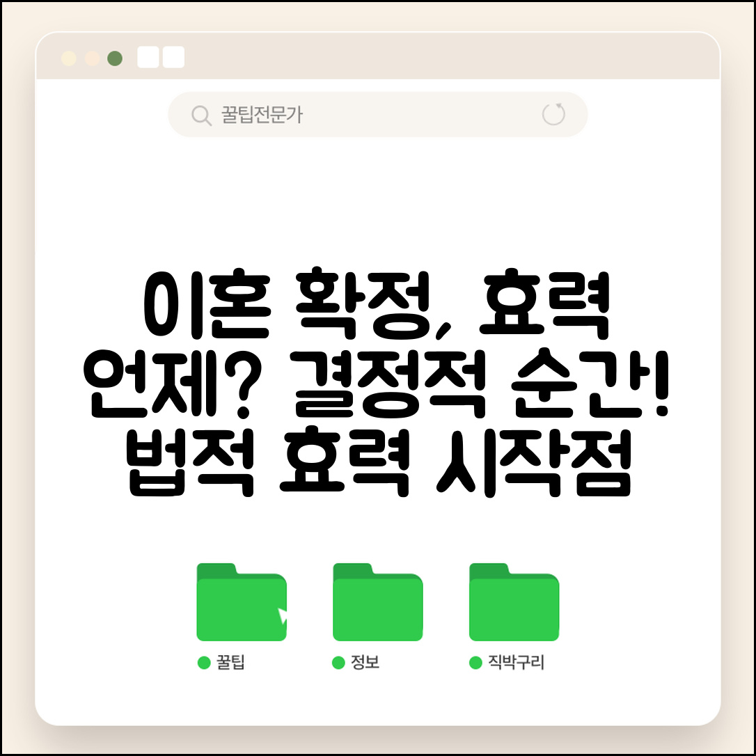 이혼 확정일자 기산점 언제부터 | 이혼 효력 발생 시점과 법적 효과