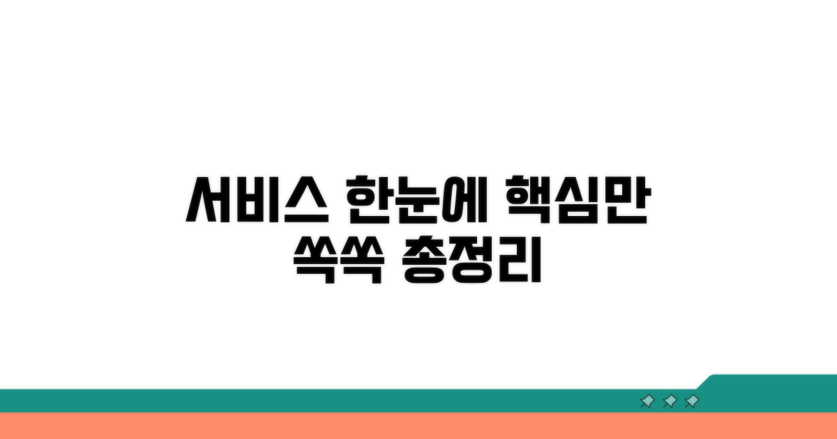 주요 서비스 한눈에 알아보기