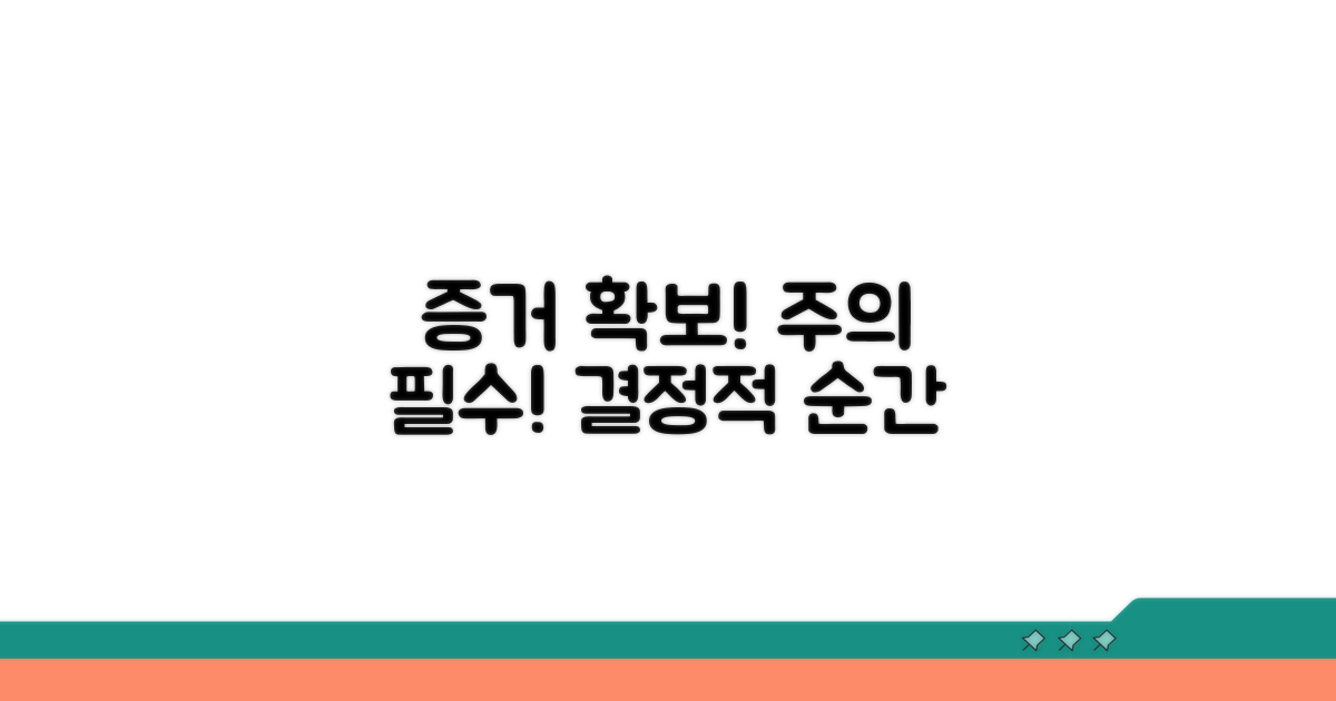 증거 확보와 주의할 점