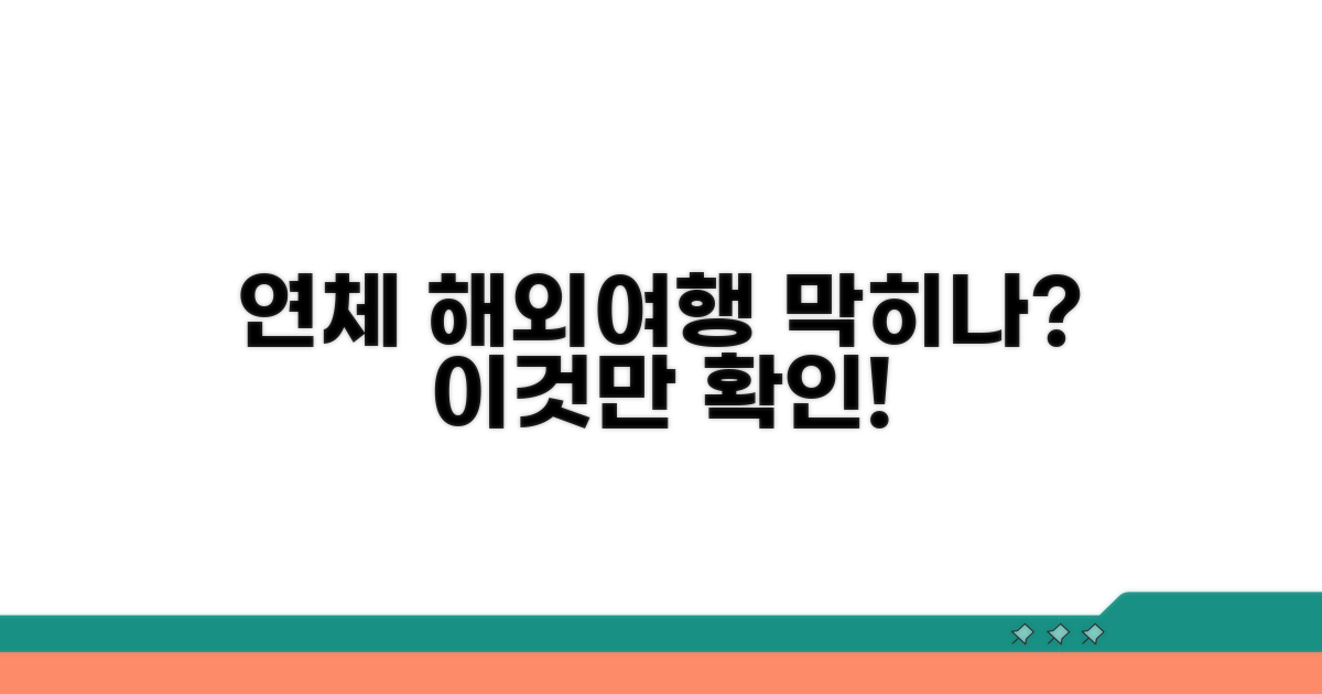 연체 중 해외여행, 정말 막힐까?