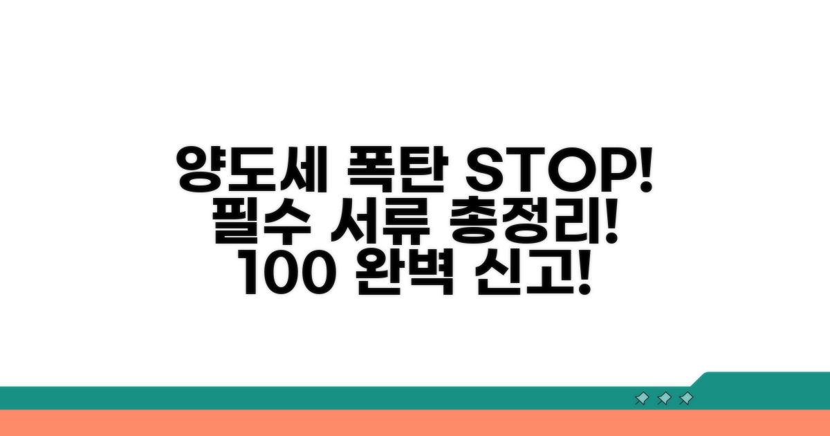 양도세 신고 서류 총정리