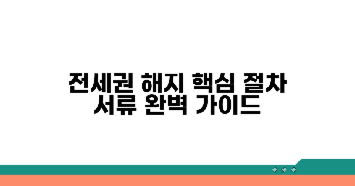 전세권 해지 절차와 필요 서류