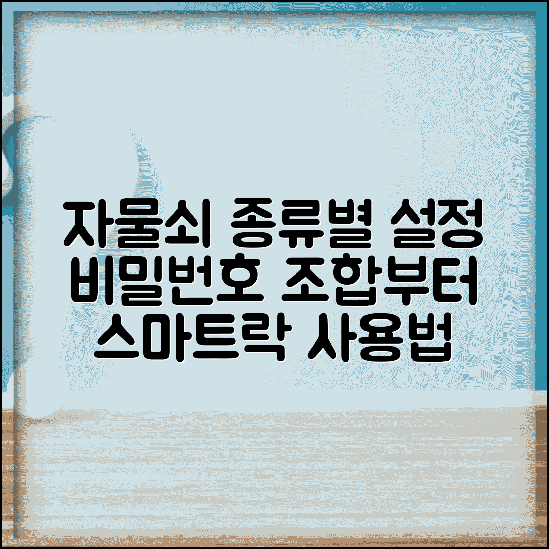 비밀번호 자물쇠 종류별 설정 | 숫자 조합 자물쇠부터 스마트 자물쇠까지 사용법