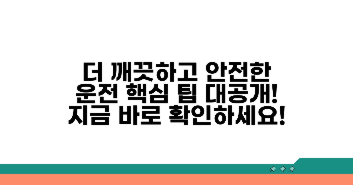 더 깨끗하고 안전한 운전을 위한 팁