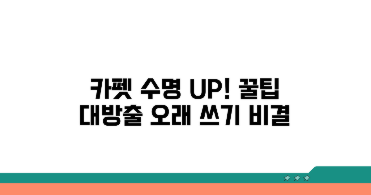 카펫 오래 쓰는 관리 꿀팁