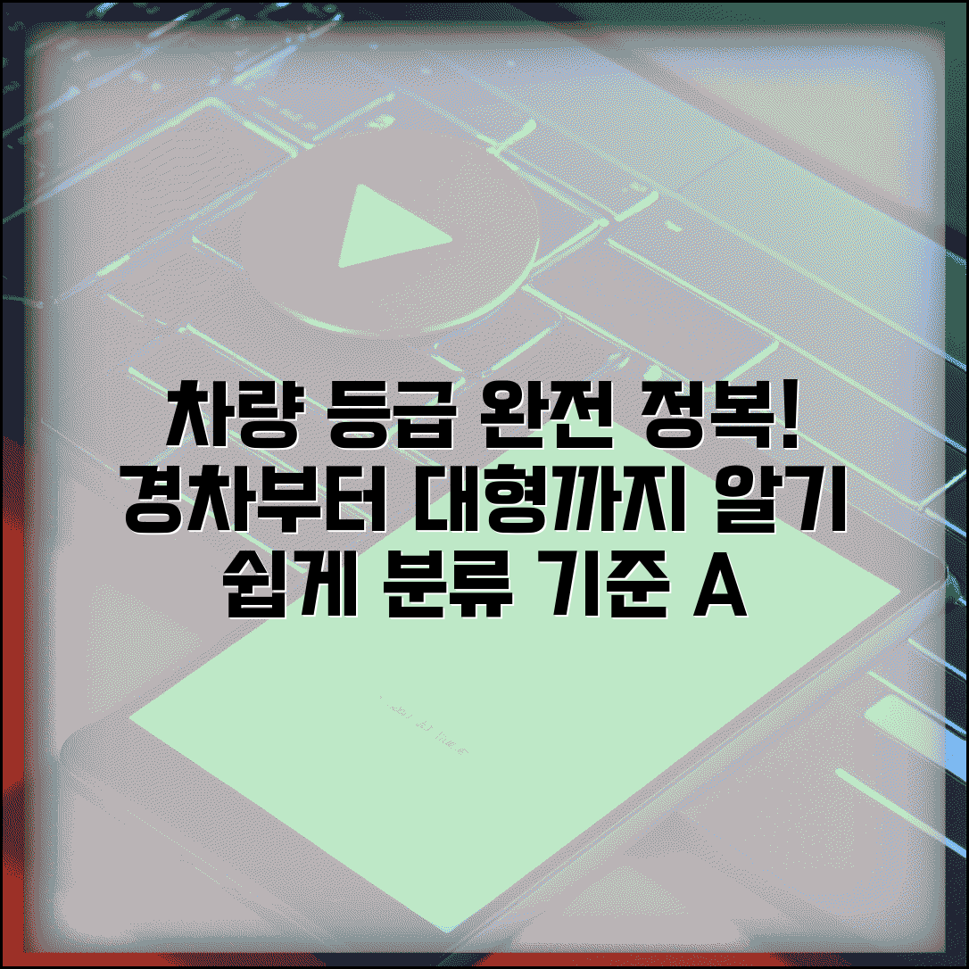 자동차 등급 경차 소형 준중형 중형 대형 분류 기준 완벽 정리