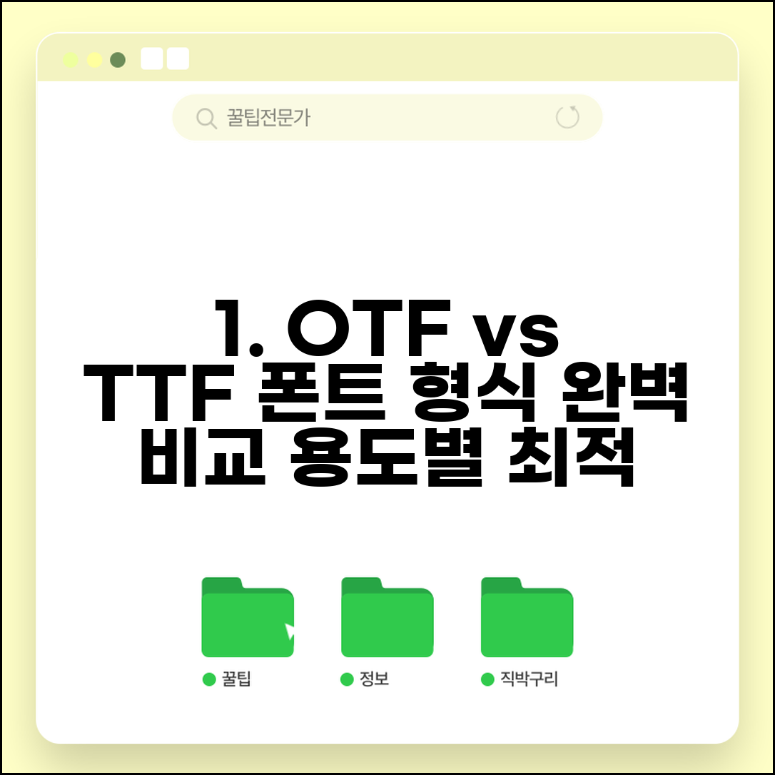 폰트 otf ttf 차이점 완벽 정리 | 용도별 최적의 형식 선택법
