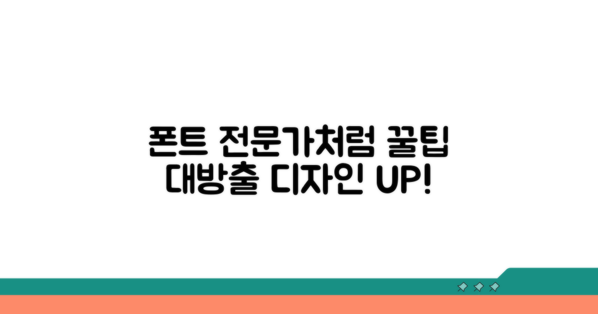 폰트 활용, 전문가처럼 쓰는 꿀팁