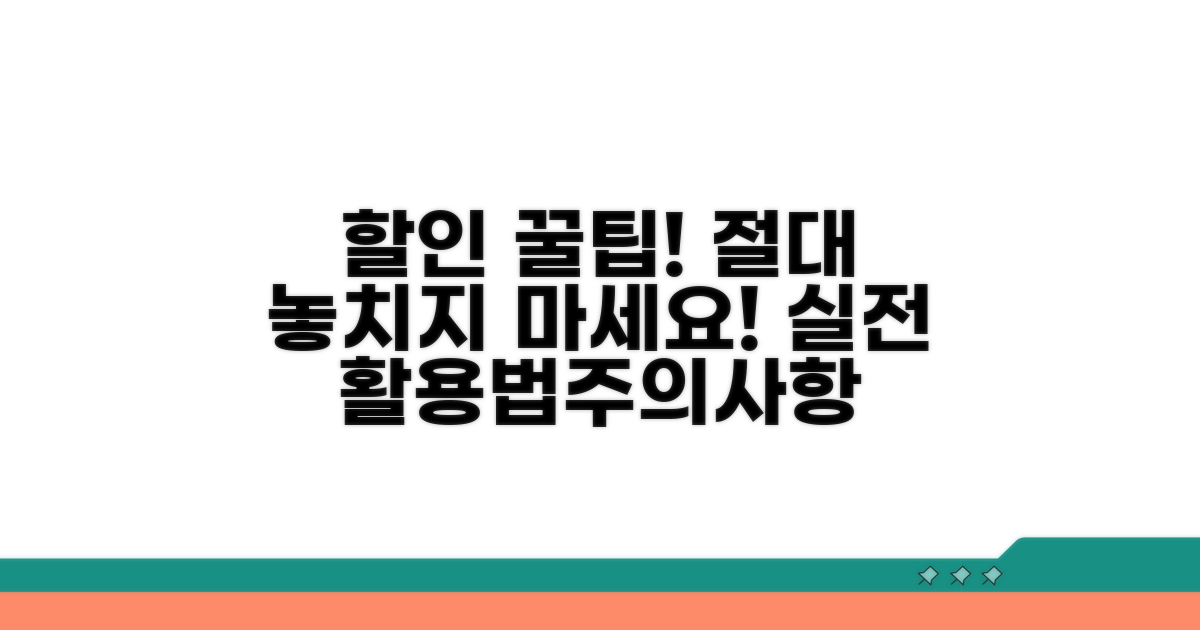 실전 할인 활용 절차와 주의사항