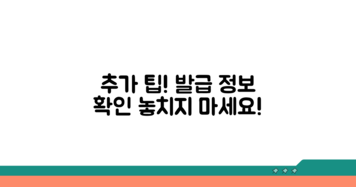 추가 팁과 발급 정보 확인