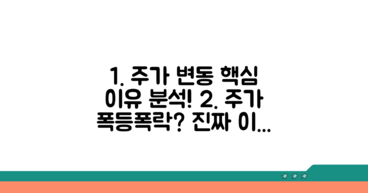 주가 변동성 핵심 이유 파헤치기