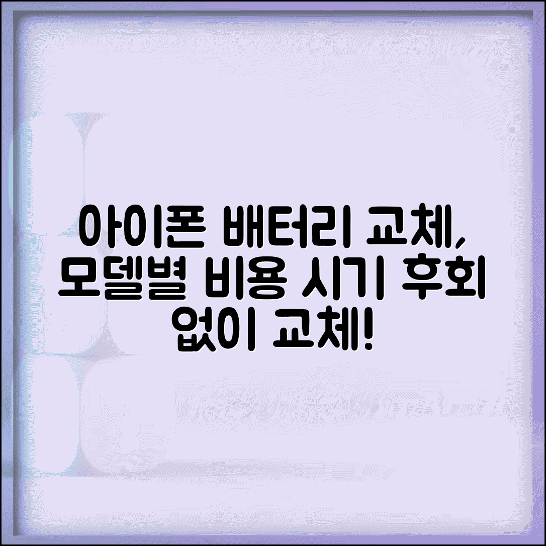 아이폰 배터리 교체 비용 모델별 | 성능 저하 교체 시기, 비용 비교 및 추천 알아보기