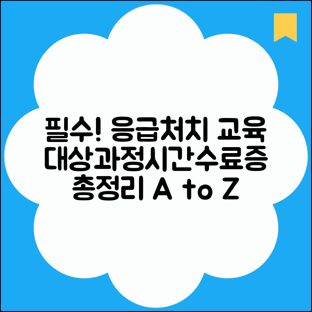 응급처치교육 의무 대상과 과정 | 직장 학교 의무교육 시간 및 수료증 발급 절차 총정리