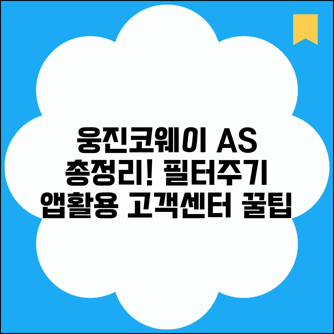 웅진코웨이 고객센터 AS접수부터 필터교체 주기 확인, 앱 활용법까지 총정리