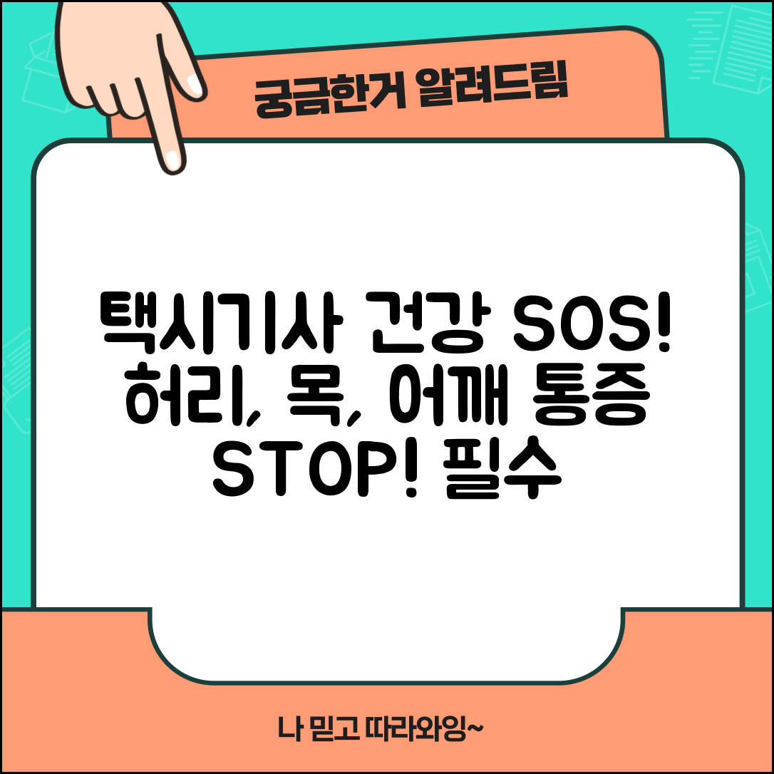 택시기사 건강관리 허리 목 어깨 통증 예방법 | 운전 직종 필수 스트레칭, 자세 교정 꿀팁