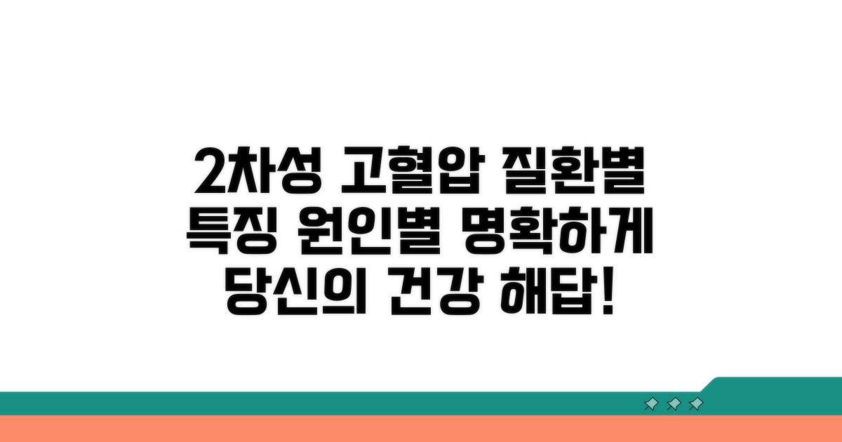 2차성 고혈압 원인 질환별 특징