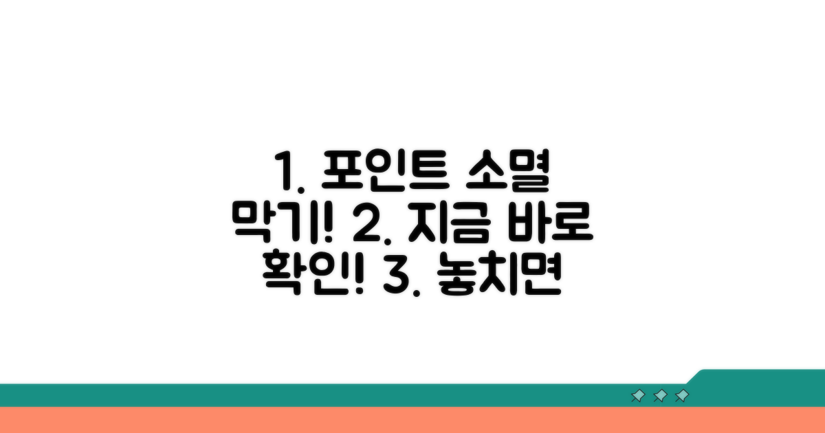 포인트 소멸 전 확인하는 법