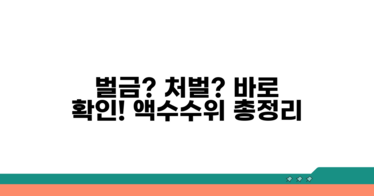 벌금 액수와 처벌 수위 알아보기