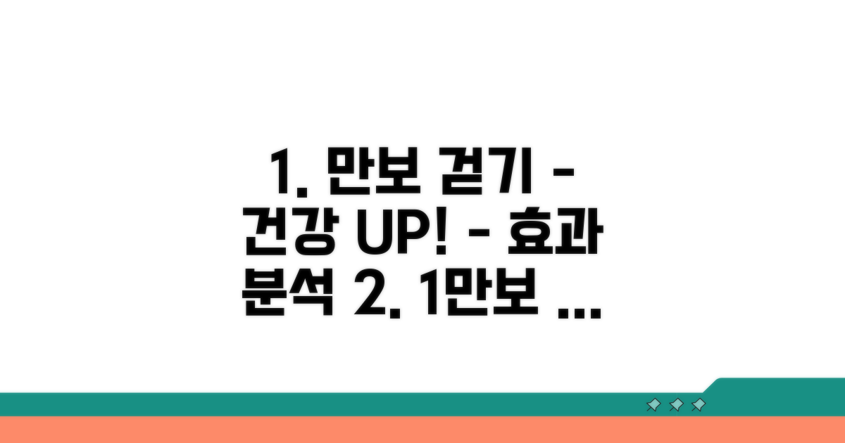 만보 걷기와 건강 증진 효과 분석