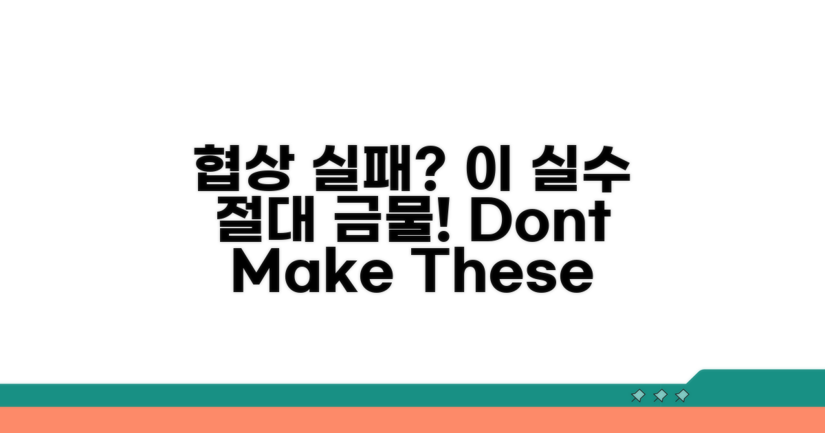 협상 시 꼭 피해야 할 실수들