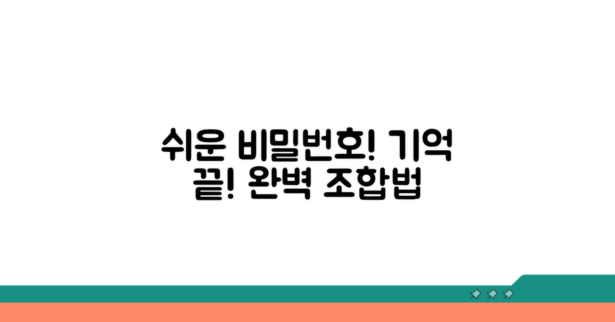 기억하기 쉬운 비밀번호 조합법