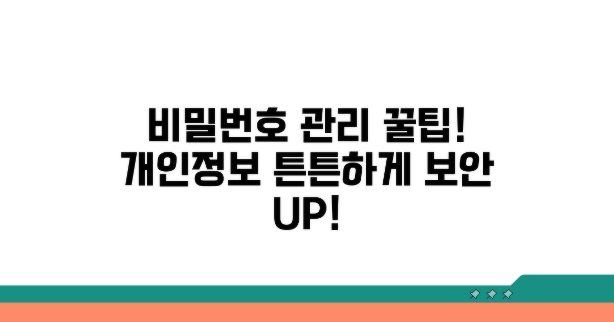개인정보 보호를 위한 비밀번호 관리