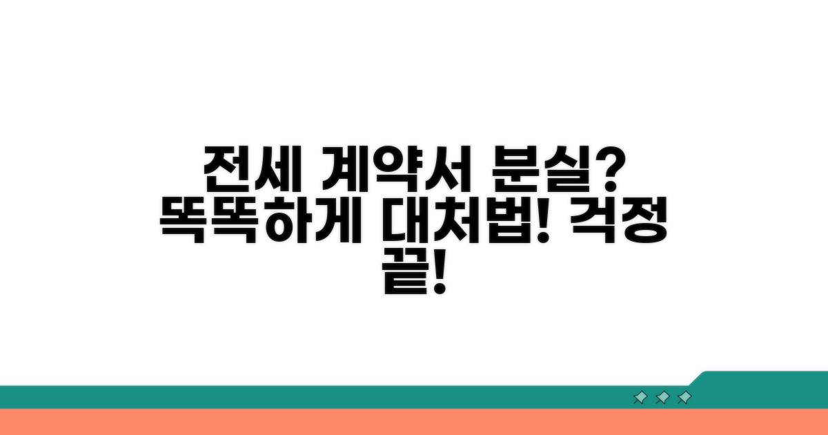 전세 계약서 분실 시 대처법