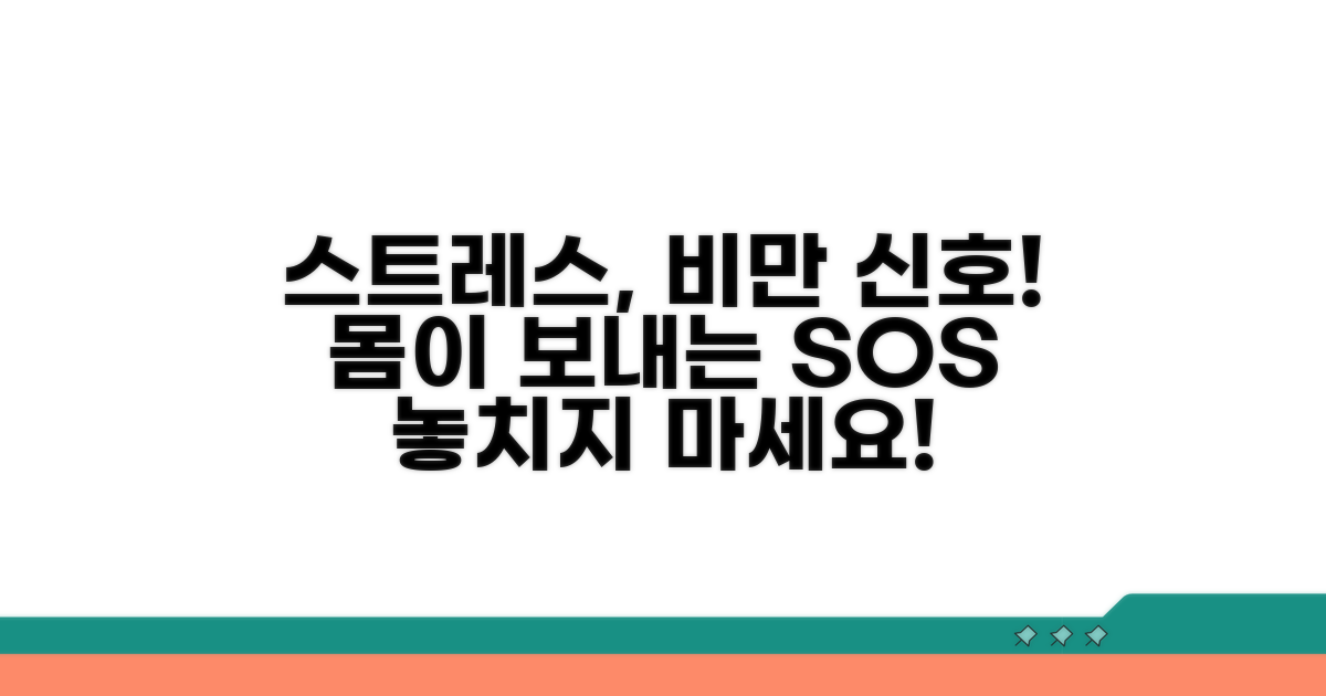 비만과 연결되는 스트레스 신호