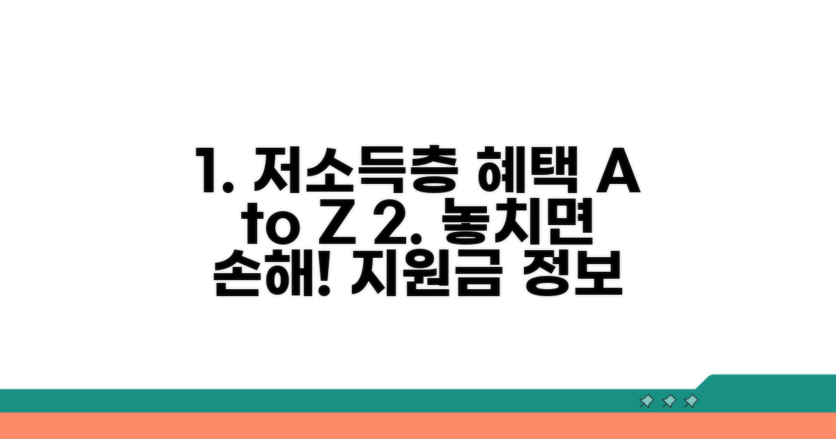 저소득층 지원 혜택 완벽 분석