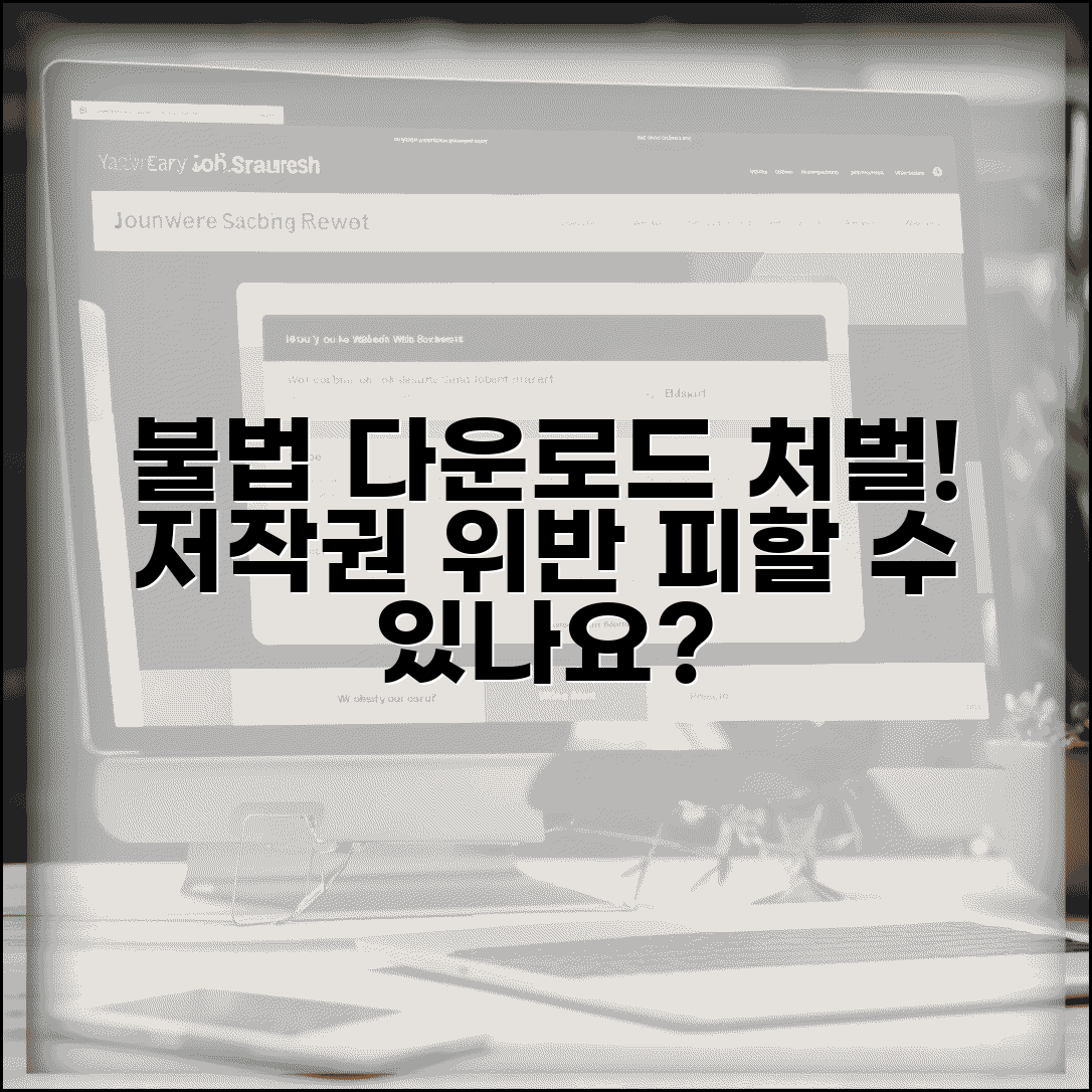 불법 다운로드 처벌 규정 | 저작권법 위반 시 책임 범위와 처벌 수위 | 주의사항 총정리