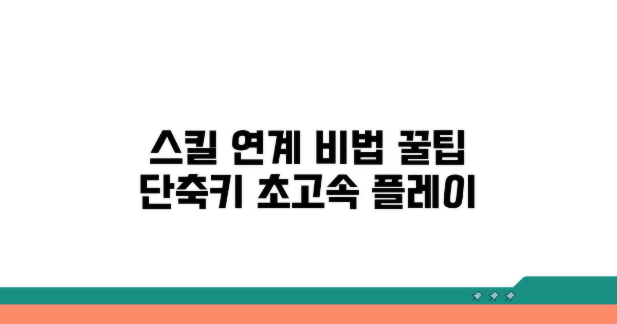 스킬 연계, 핵심 단축키 활용법